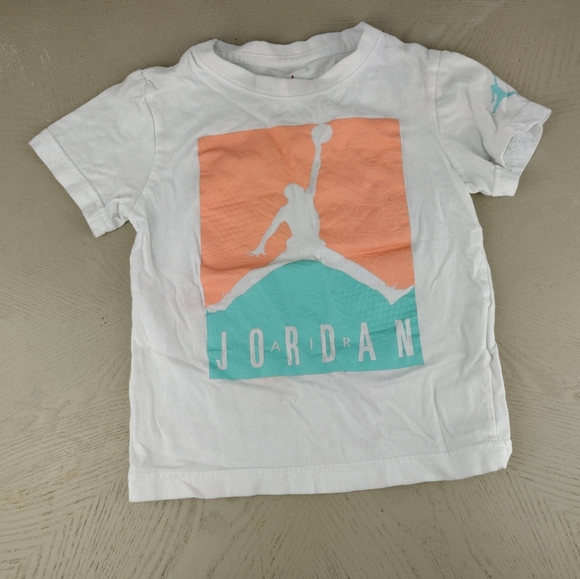 Jordan Other - Jordan Kids White and Orange Graphic T-Shirt